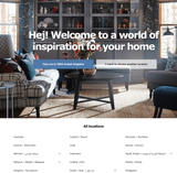 Ikea old homepage with language selector