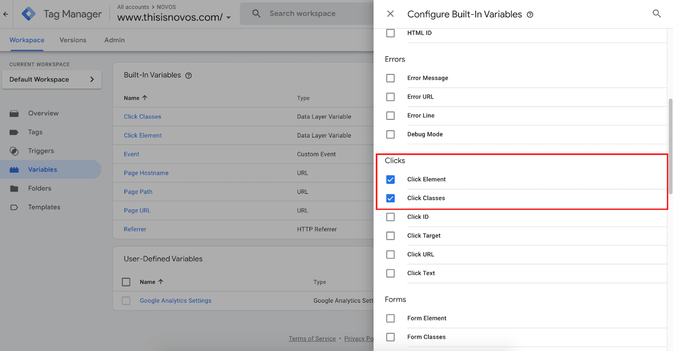 Click Element and Click Classes