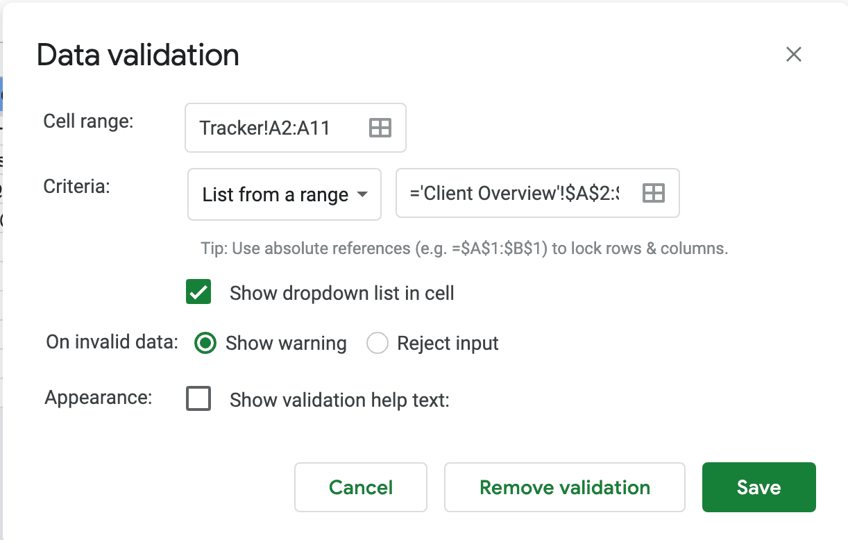 How to create digital PR outeach tracker in google sheets 2