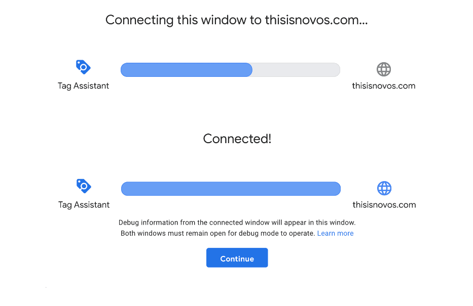 GTM connected meesage