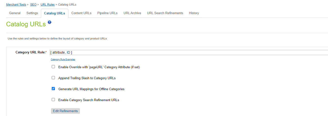 This is where to manage category URL rules in Salesforce