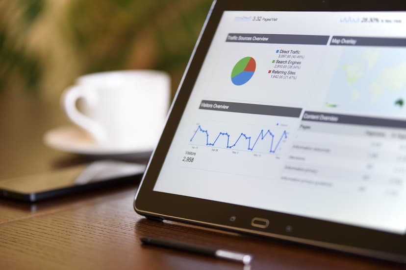 SEO analytics on tablet