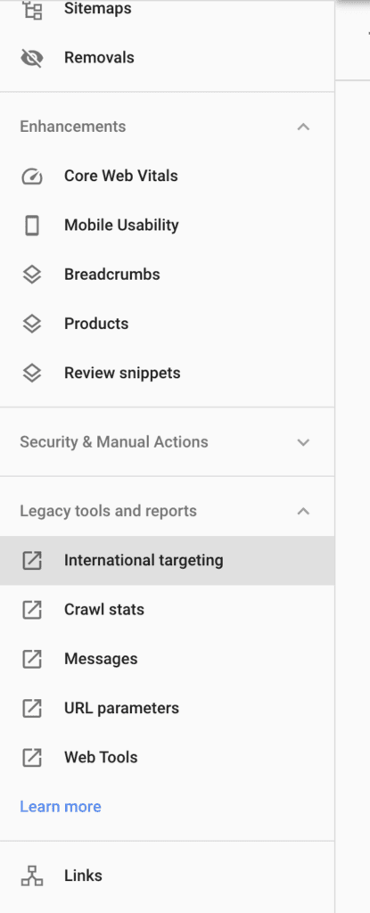 google search console to manage hreflang