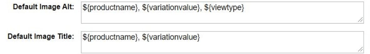 how and where to do image seo alt text in salesforce commerce cloud