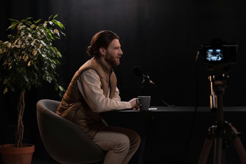 Male being interviewed