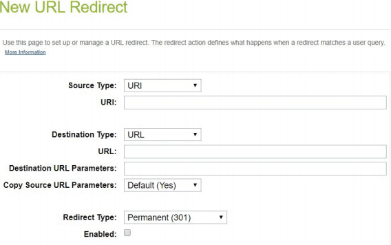 setting up url redirects in salesforce commerce cloud