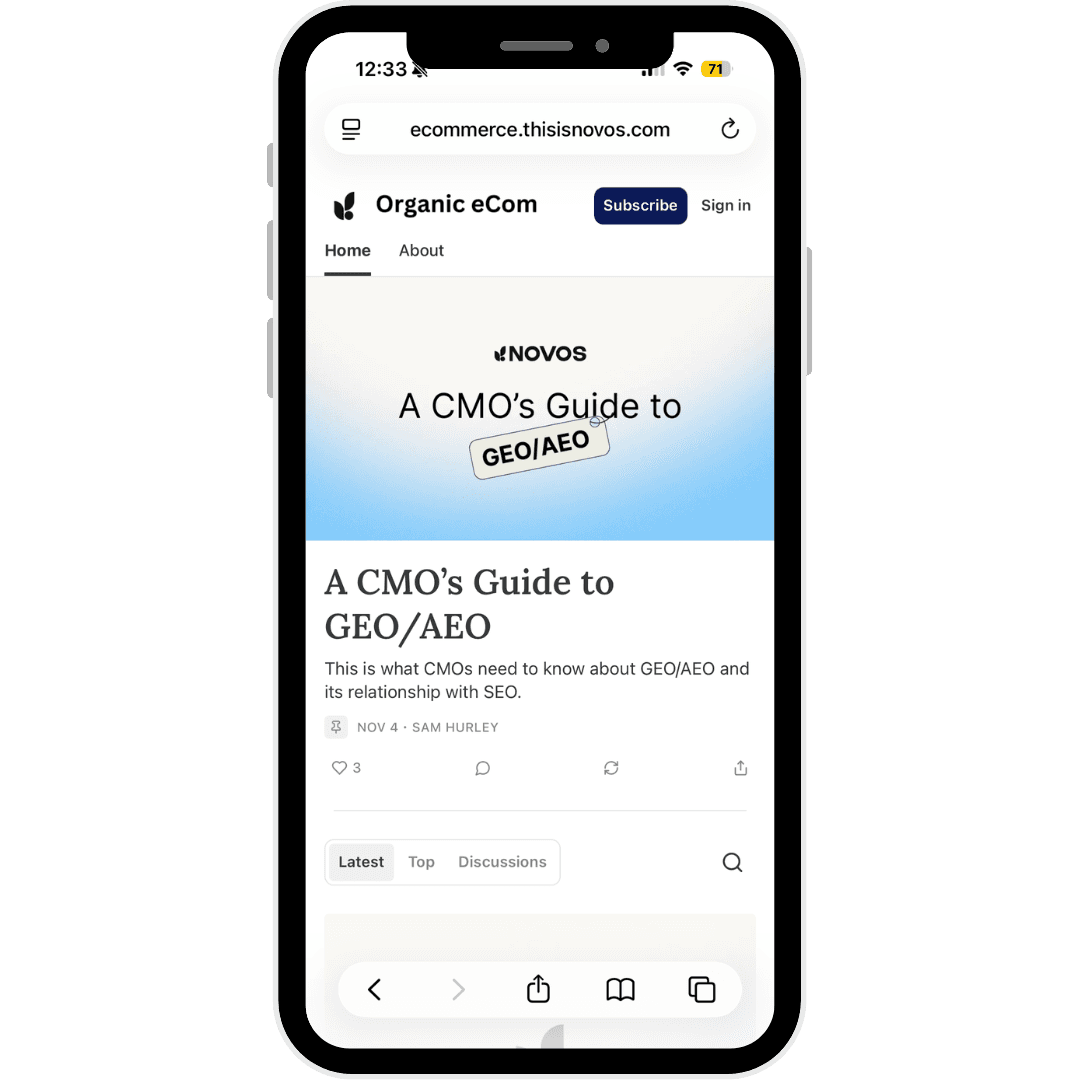 Substack subscription