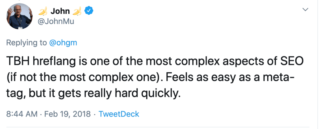 tweet highlighting how hrefs is complicated to implement
