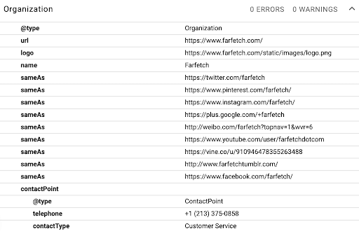 farfetch schema