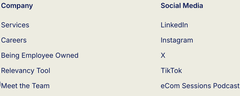 Footer link example