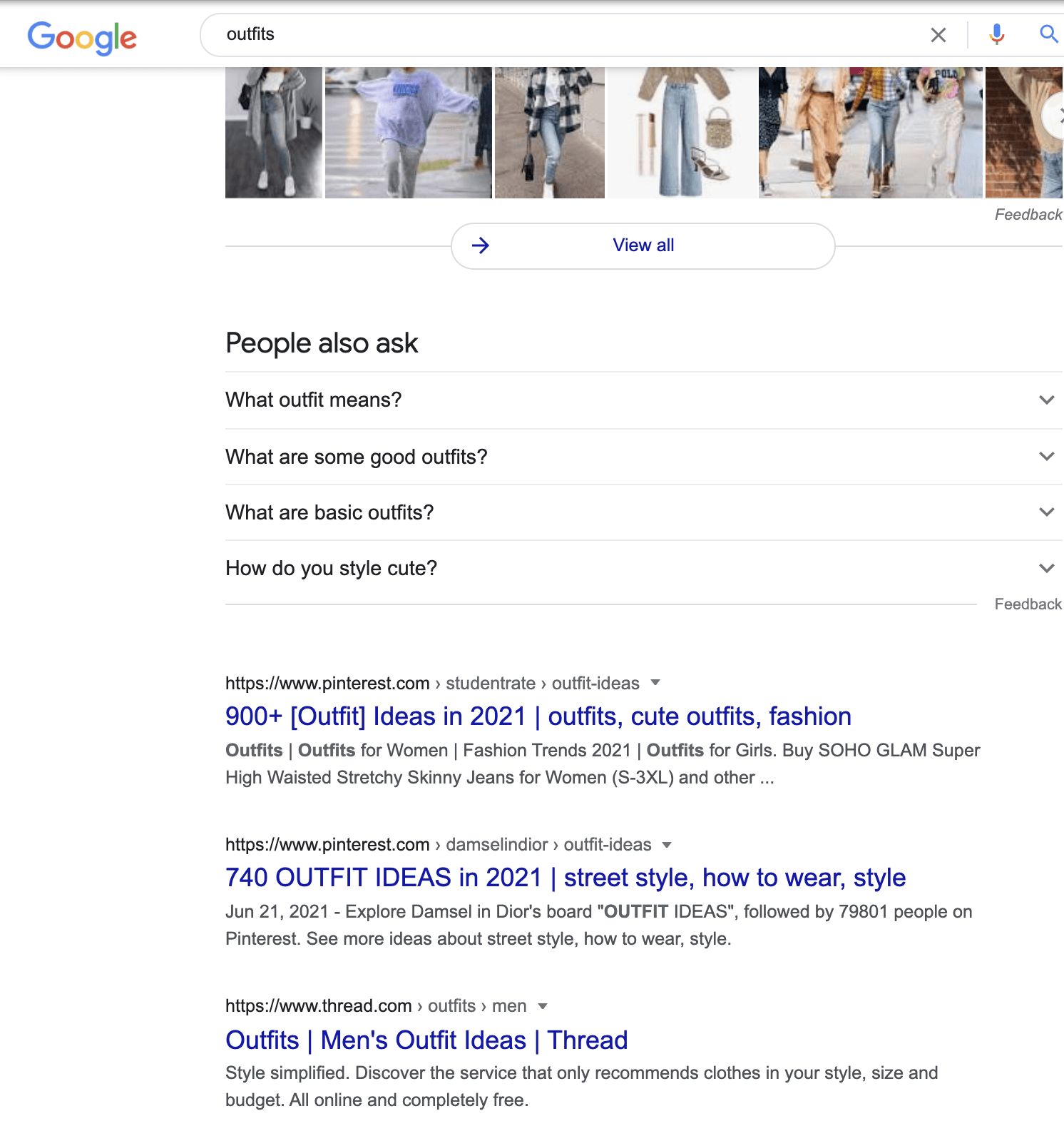 with the right SEO content strategy Thread achieved top ranking in SERP featuring alongside Pinterest