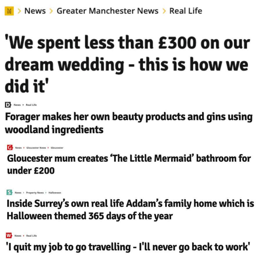 Headline campaign example
